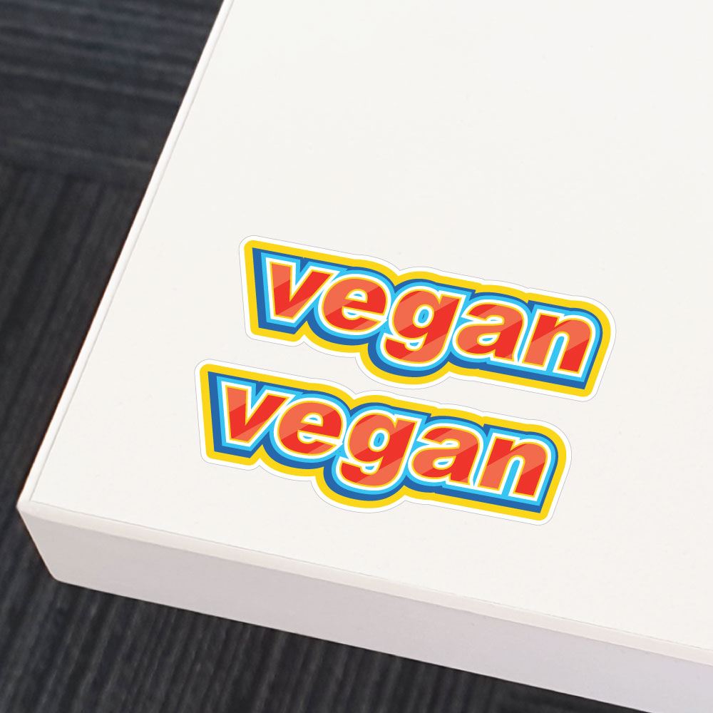 2X Vegan Sticker Decal