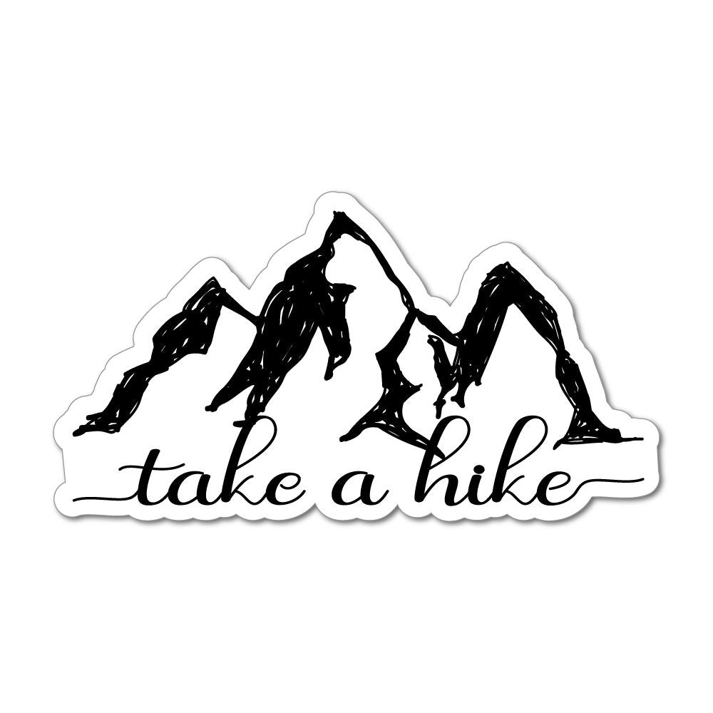 Take A Hike Mountains Climb Road Trip Walk Camping Happy Car Sticker Decal