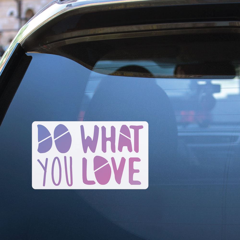 Do What You Love Purple Sticker Decal