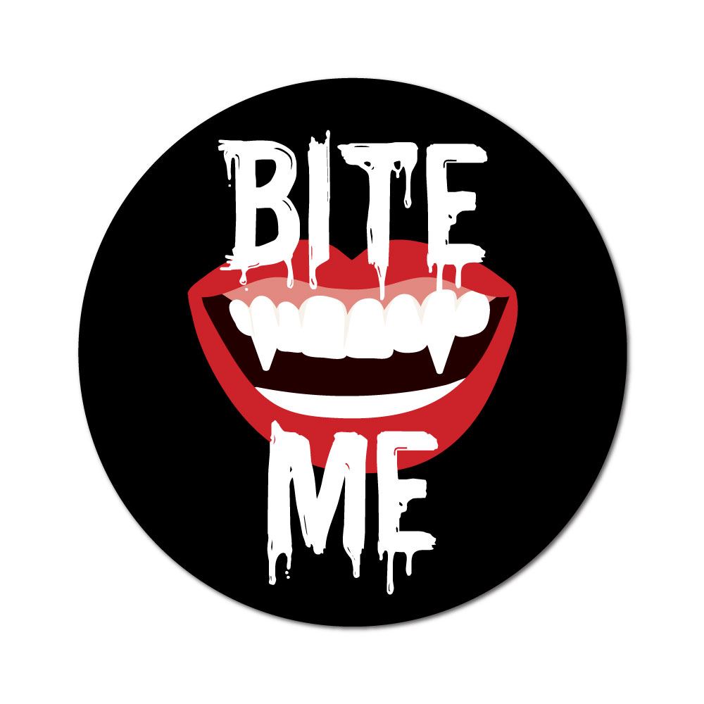 Bite Work Sticker Bite Me Sticker Decal | Pop Art Stickers - Little Sticker Boy