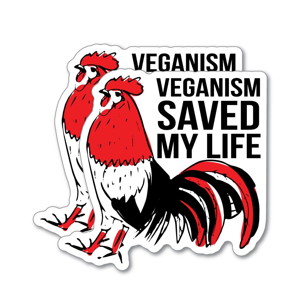 2X Veganism Saved My Life Sticker Decal