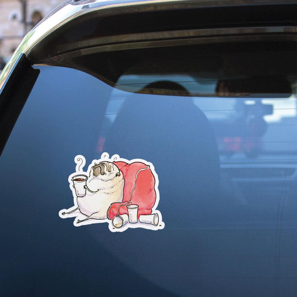 Pure Serenity Pug Sticker Decal