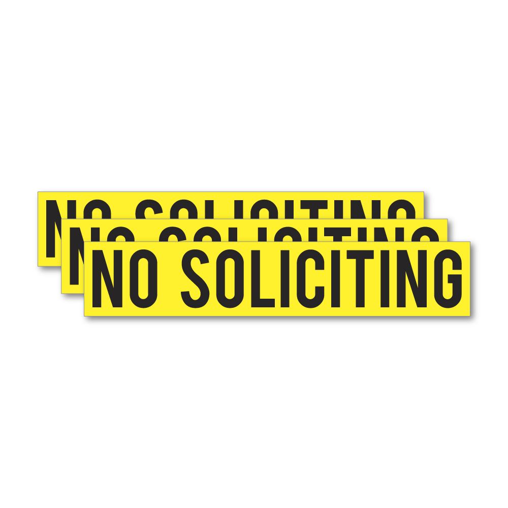 3X No Soliciting Sticker Decal