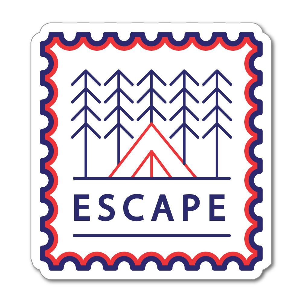 Escape Sticker Decal | Camping Stickers - Little Sticker Boy