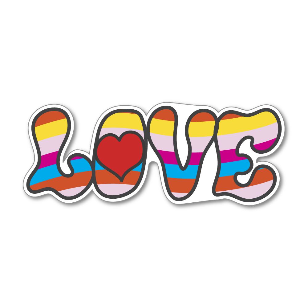 Love Colourful Sticker Decal