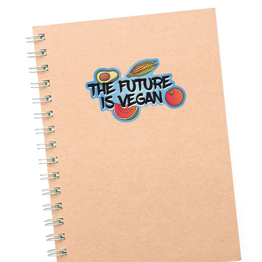 2X The Future Is Vegan Sticker Decal