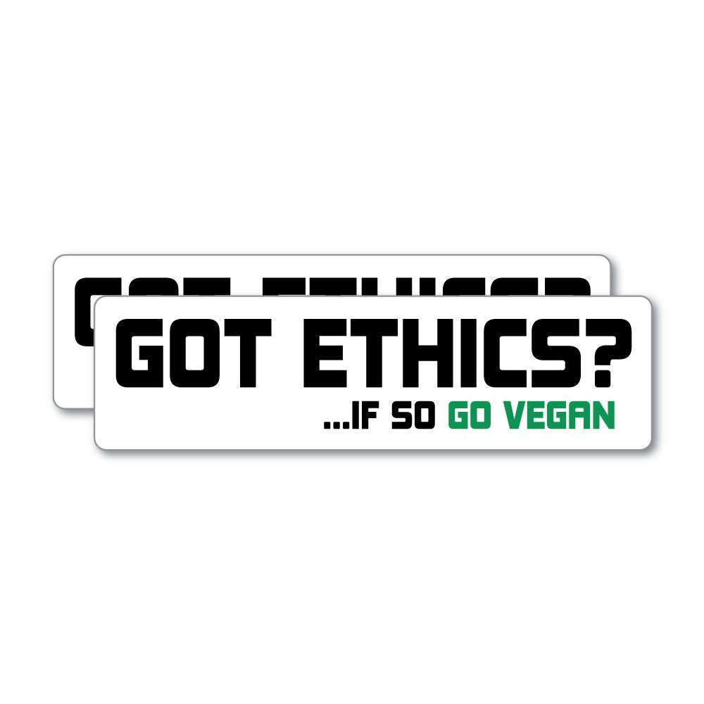 2X Got Ethics Sticker Decal | Vegan Stickers - Little Sticker Boy