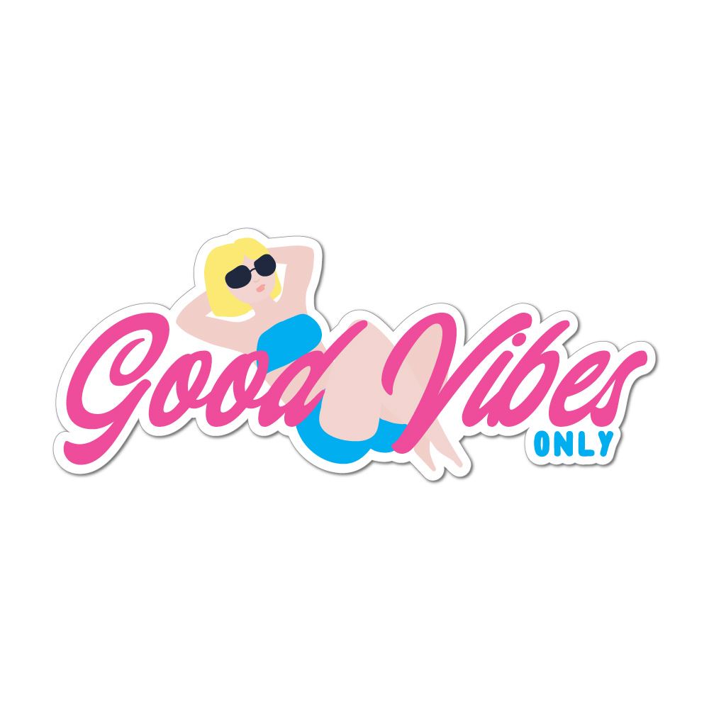 Good Vibes Only Chillin Beach Sunbathe Chillout Mood Trending Car Sticker Decal