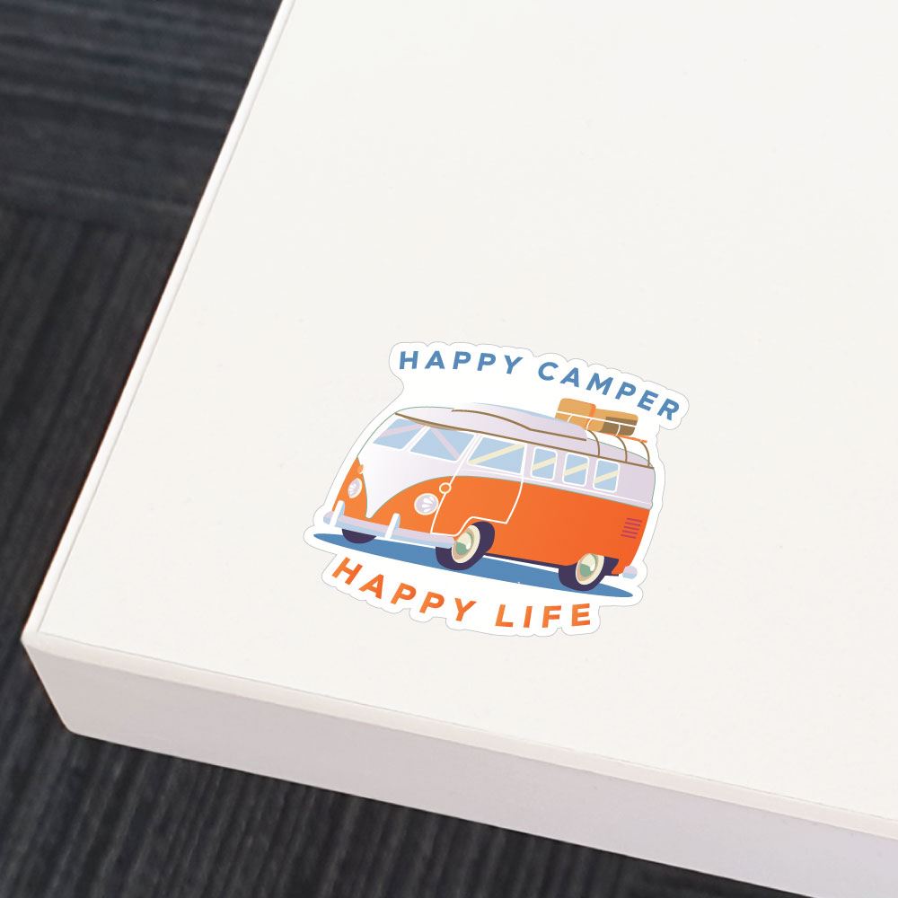 Happy Camper Happy Life Sticker Decal