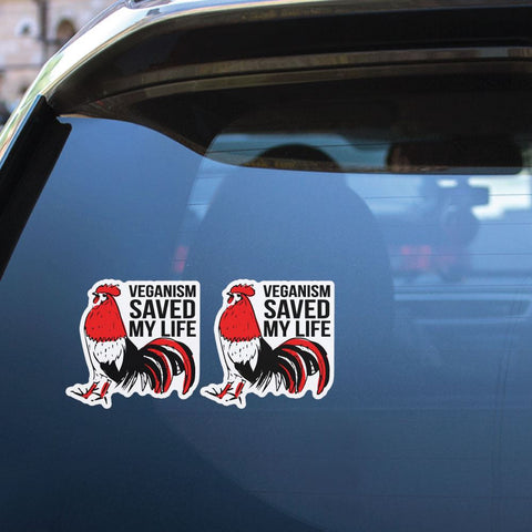 2X Veganism Saved My Life Sticker Decal