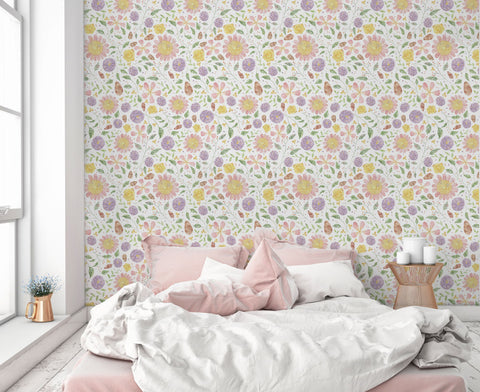 Cecilia Flowers Wall Mural