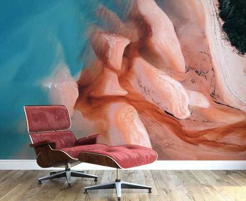 Golden Beach Aerial Shot Wall Mural