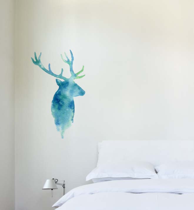 Watercolour Deer Wall Sticker