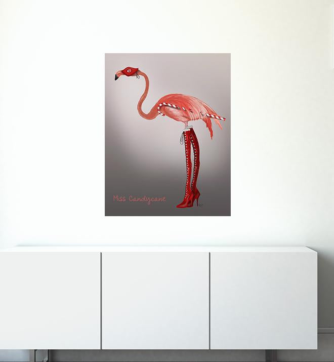 Miss Candycane The Flamingo Wall Sticker
