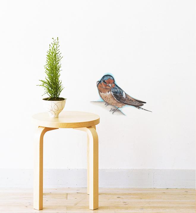 Bird On A Ledge Wall Sticker