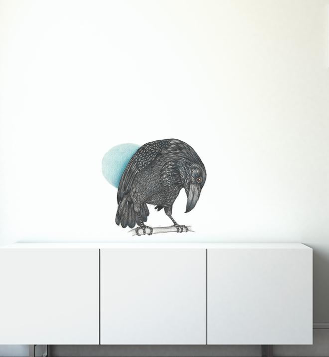 Curious Raven Wall Sticker
