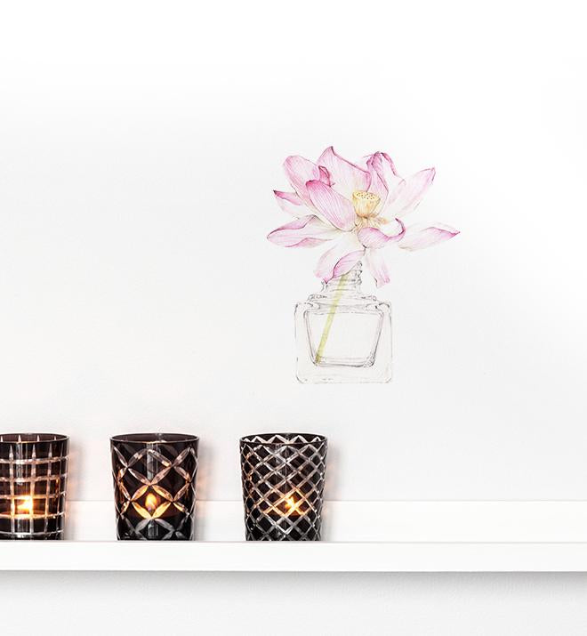 Lotus Flower in Vase Wall Sticker