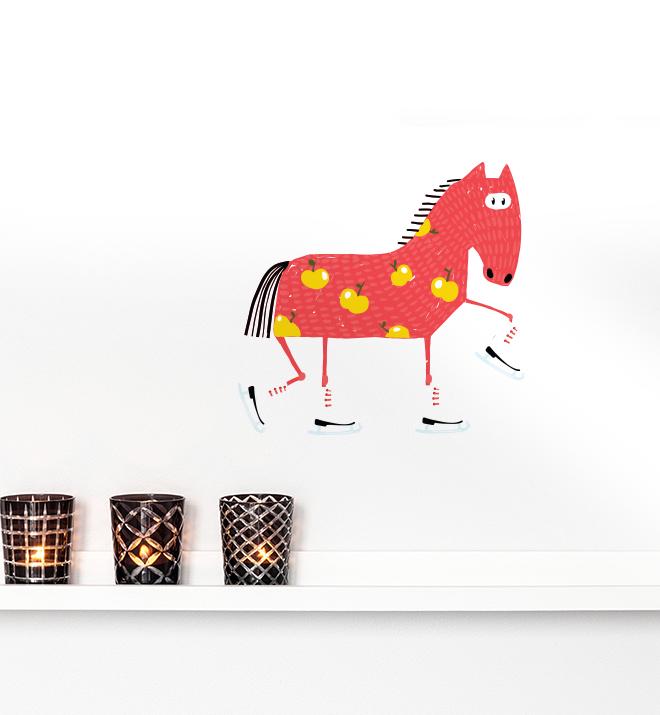 Harry the Horse Learning Rollerblades Wall Sticker