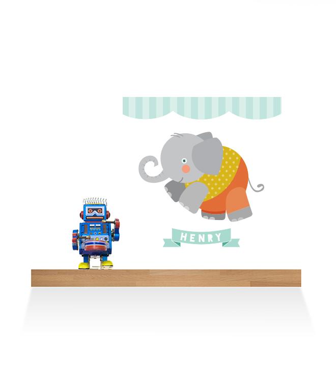 Henry The Circus Elephant Wall Sticker