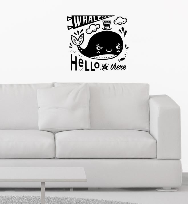 Whale Hello There Wall Sticker