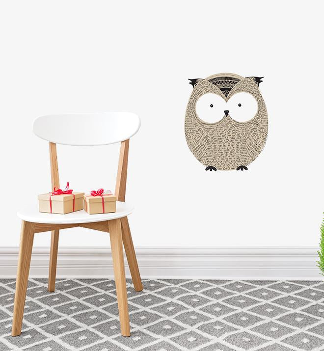 Wide Eyed Owl Wall Sticker
