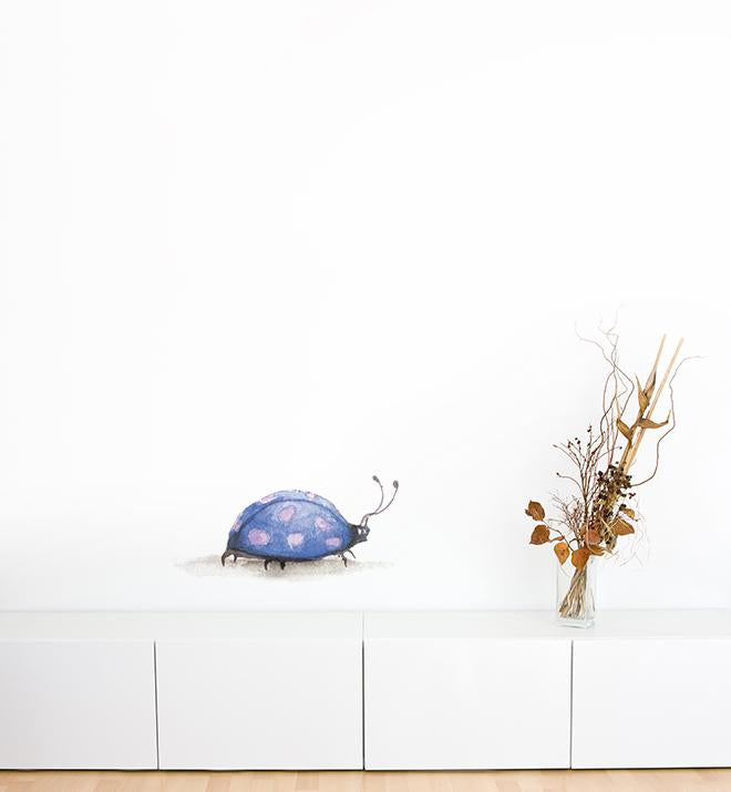 Blue Lady Bug Wall Sticker