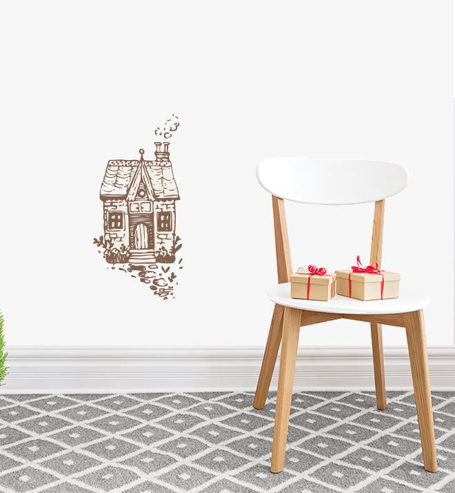 Single Cottage House Wall Sticker