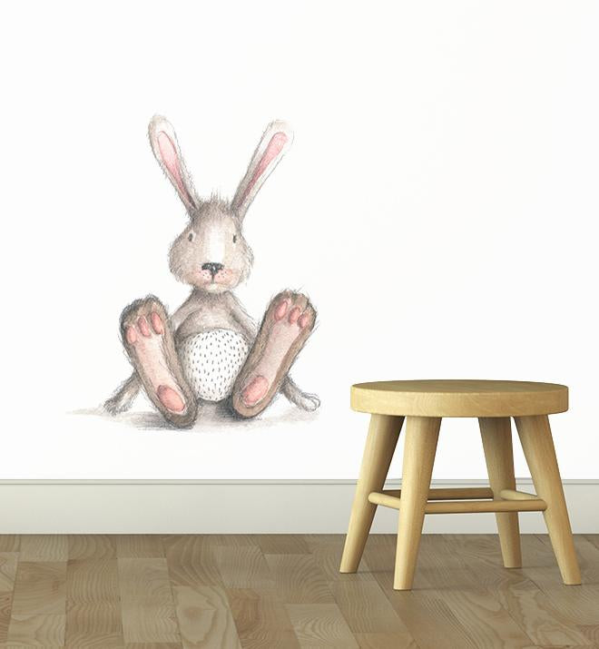 Bunny With Big Feet Wall Sticker