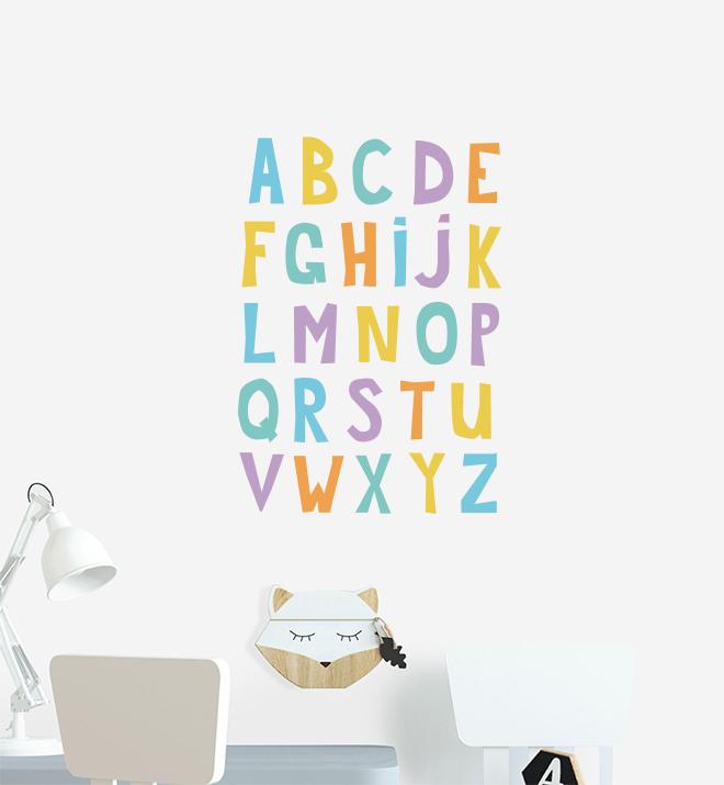Multi-Coloured Alphabet Wall Sticker