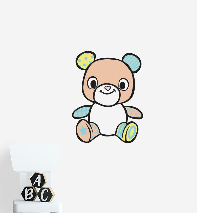 Colourful Teddy Bear Wall Sticker