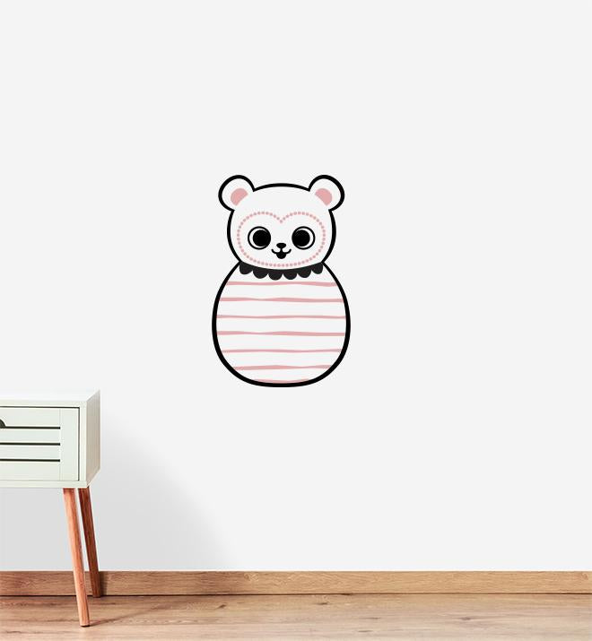 Round Circus Panda Wall Sticker