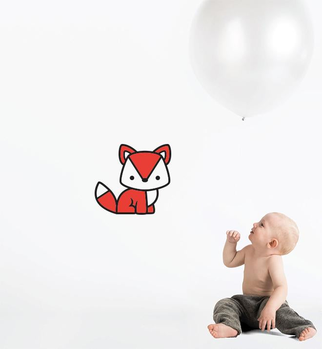 Simple Red Fox Wall Sticker