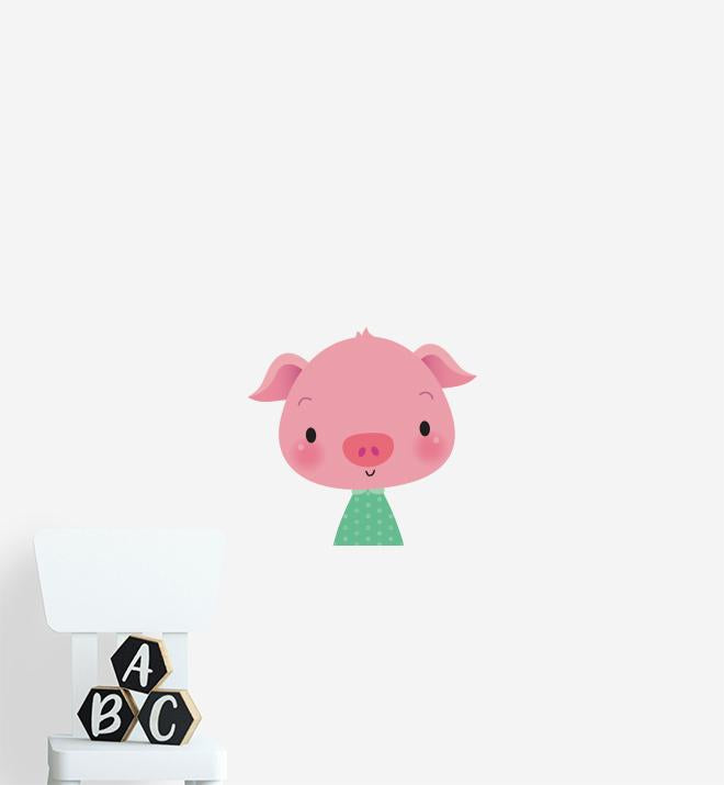 Pig Portrait Wall Sticker