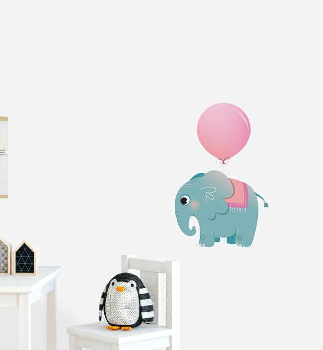 Elephant With Big Balloon Wall Sticker
