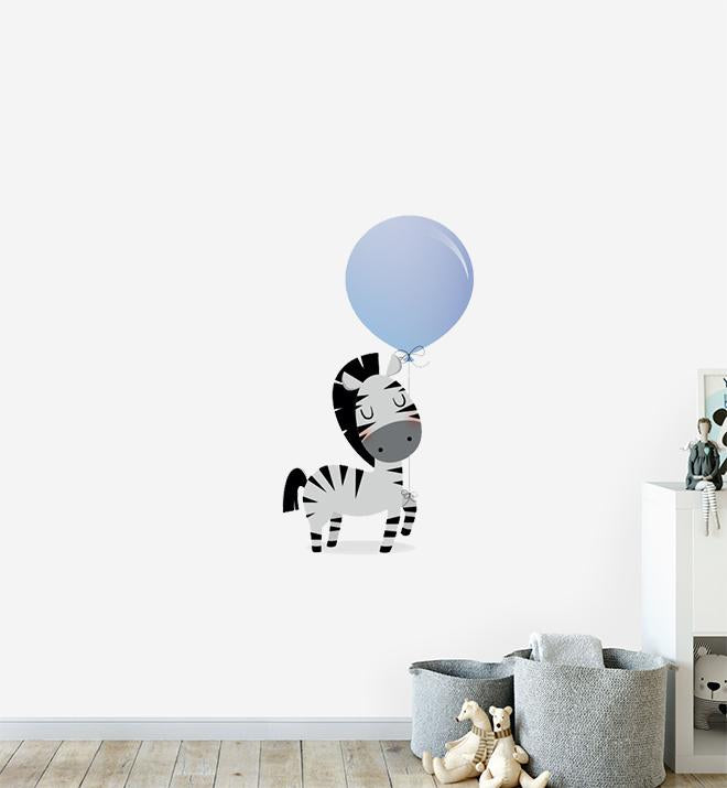 Zebra With Big Balloon Wall Sticker