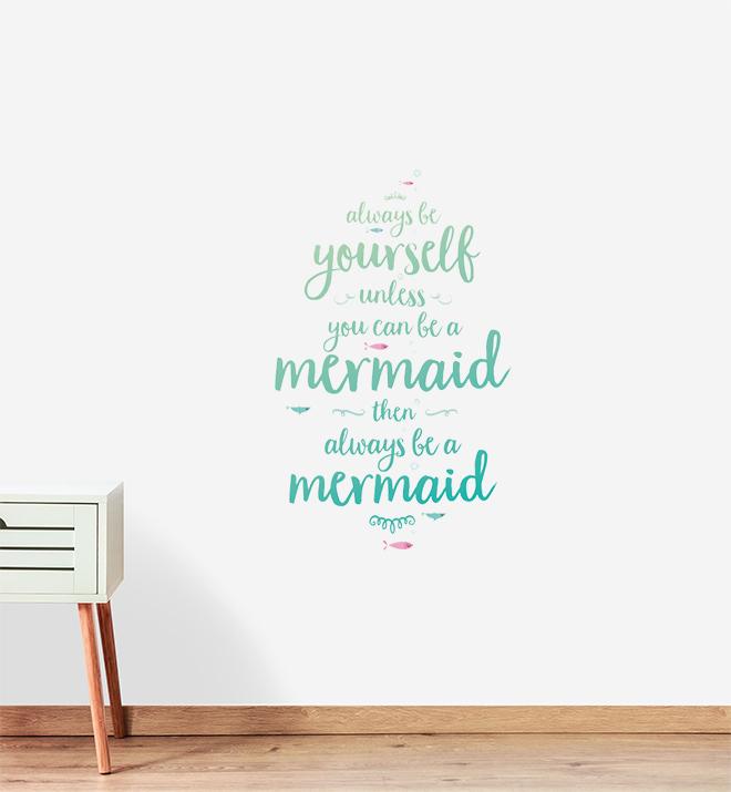 Mermaid Quote Wall Sticker