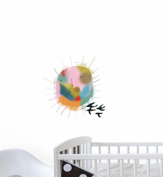 Colourful Smiling Sun Wall Sticker