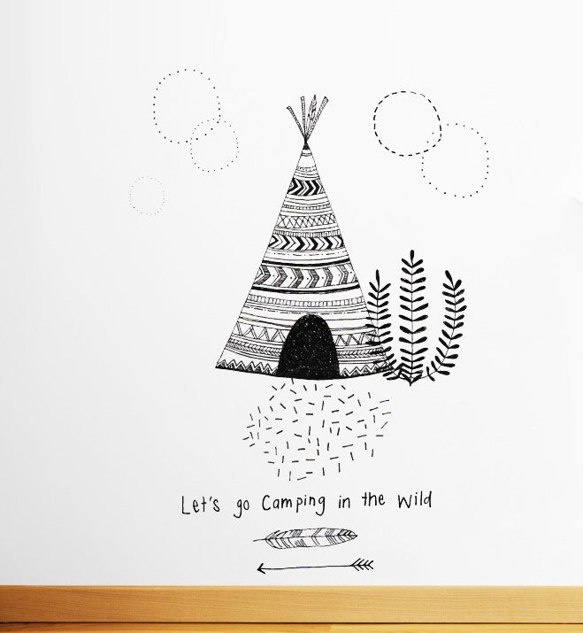 Let's go Camping in the Wild Wall Sticker