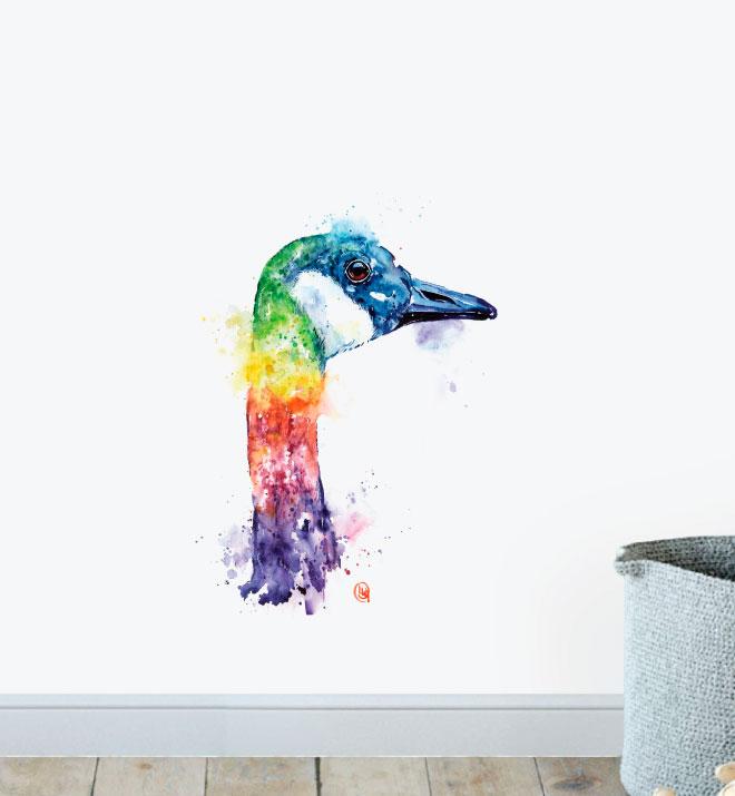 Colorful Canada Goose Wall Sticker