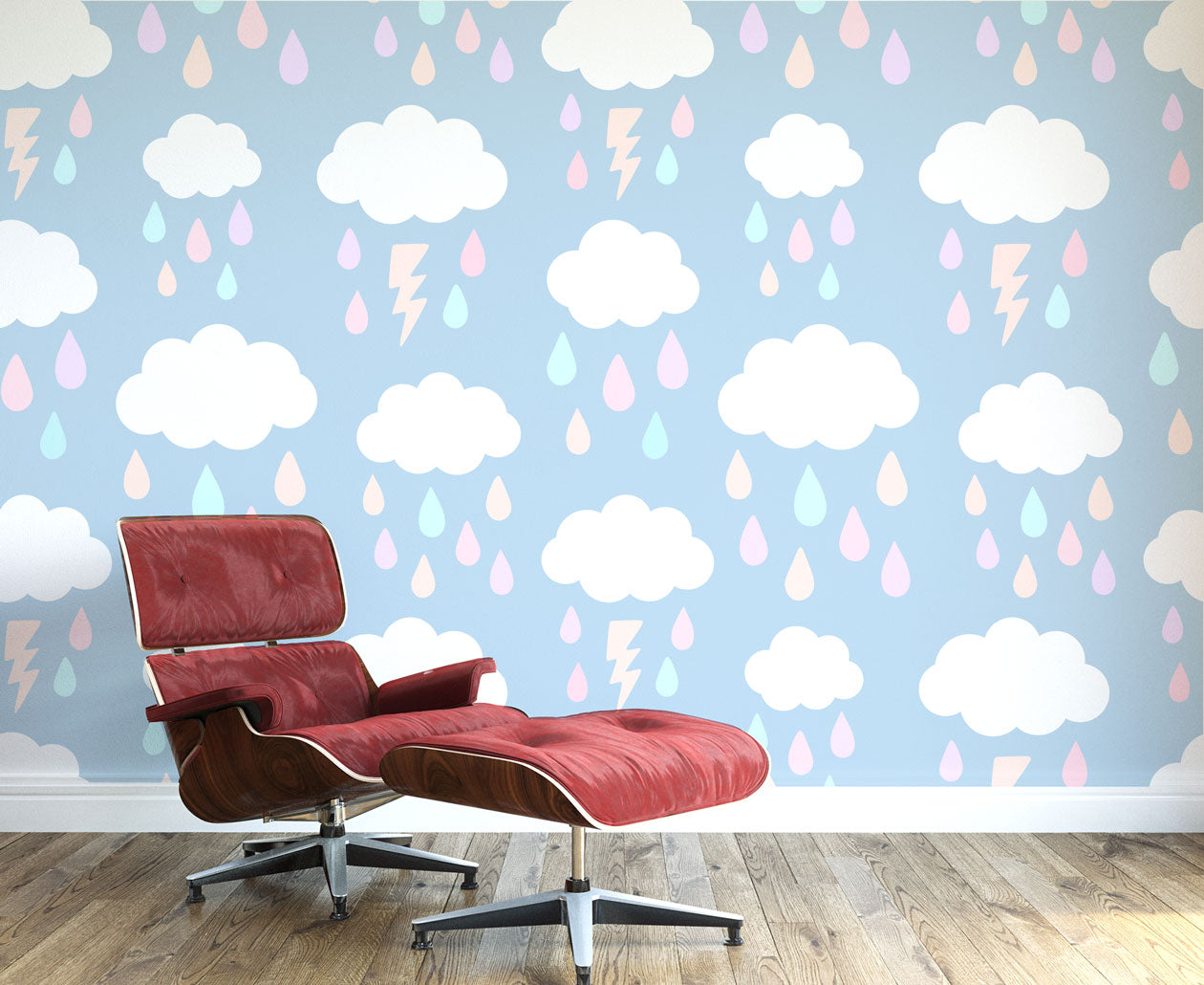 Rain And Clouds Wall Mural