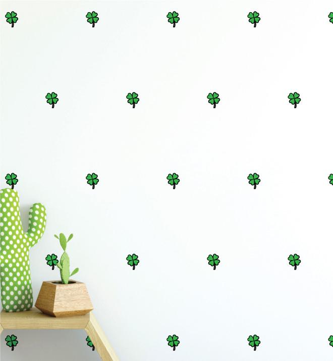 Clover Pattern (Collection of 28) Wall Sticker