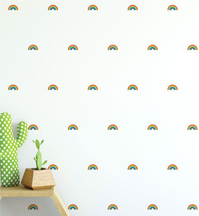 Rainbow Pattern (Collection of 24) Wall Sticker