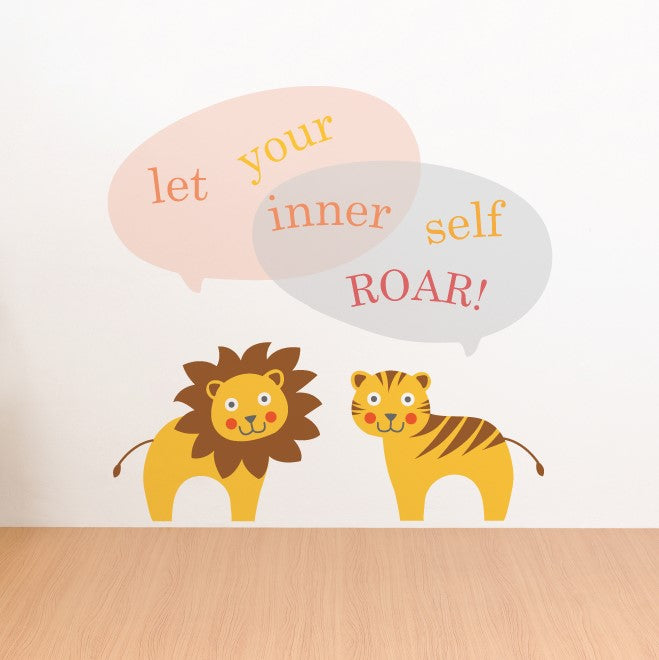 Zoo Animal Lion & Tiger Wall Sticker