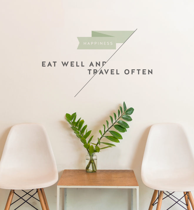 Eat Well and Travel Often Wall Sticker