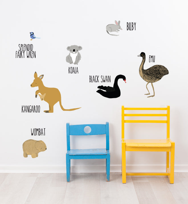 Australian Animals Wall Sticker