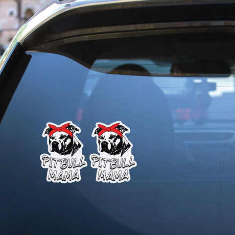 2X Pitbull Mama Sticker Decal