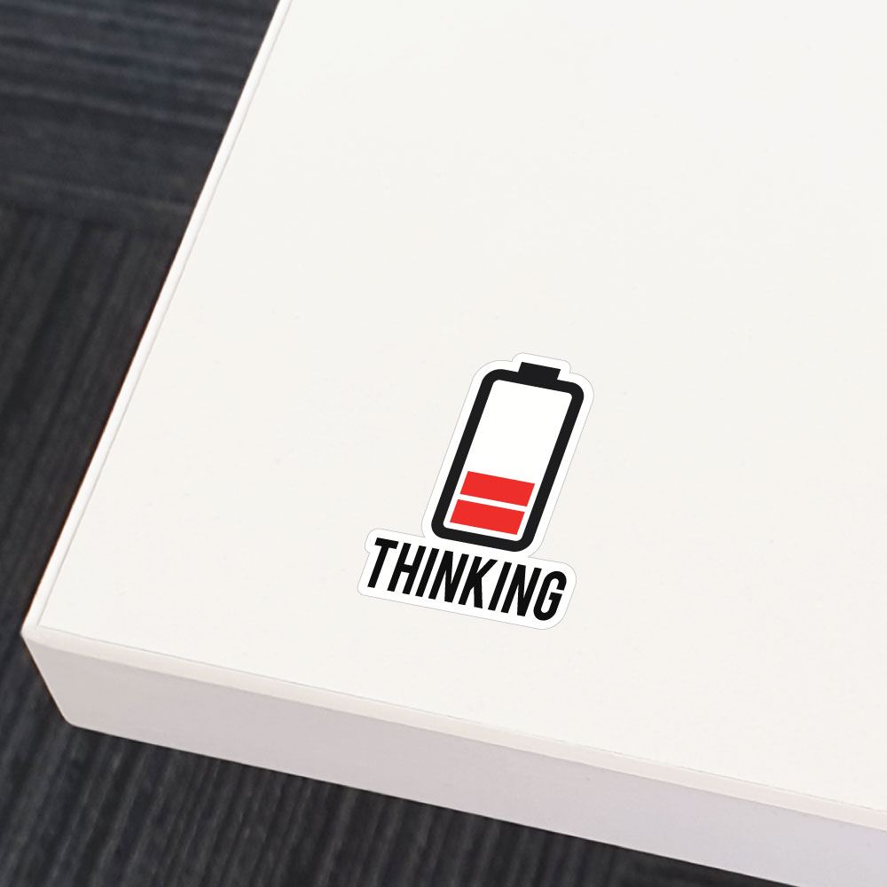 Thinking Sticker Decal | Geek Stickers - Little Sticker Boy