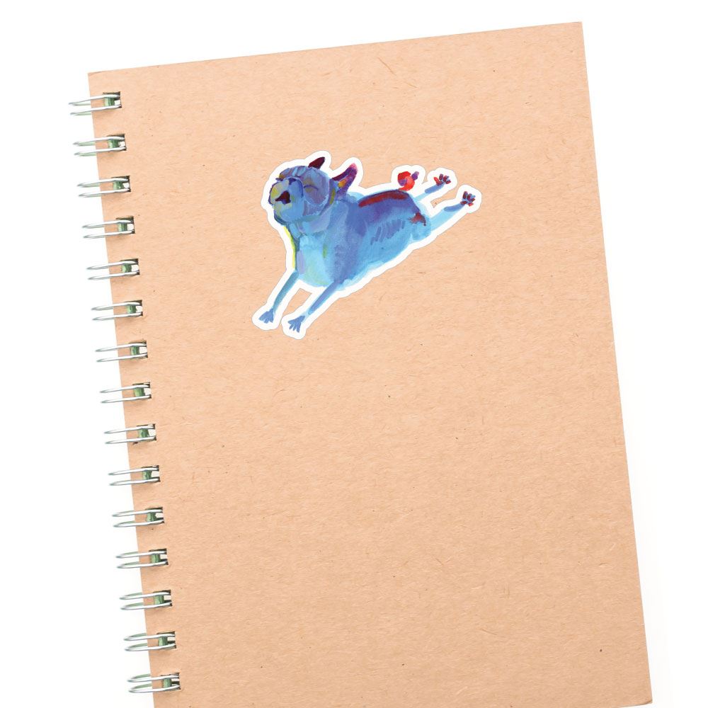 Paint Pugs Blue Leaper Sticker Decal