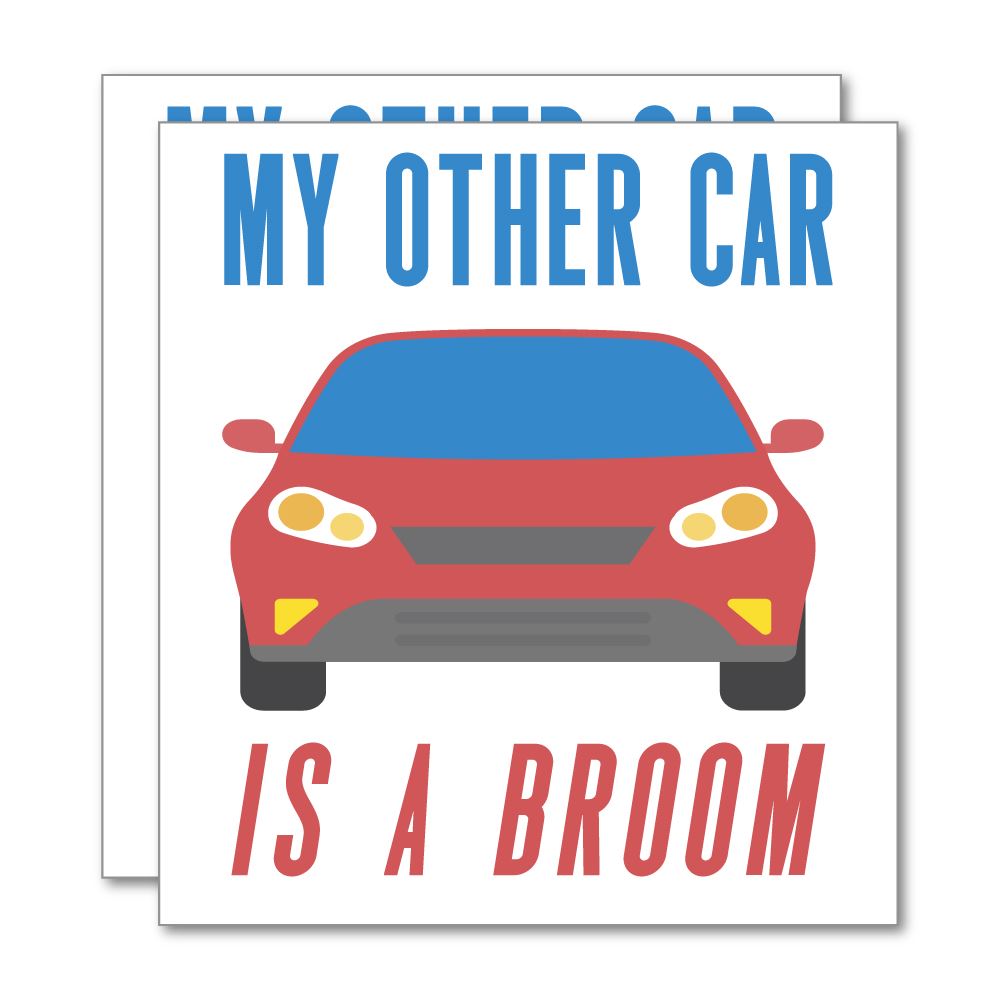 Broom Car Sticker Decal