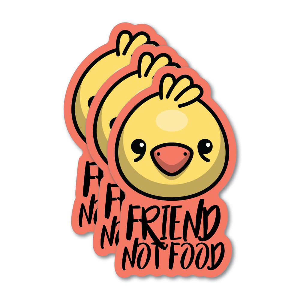 3X Friend Not Food Chicken Sticker Decal